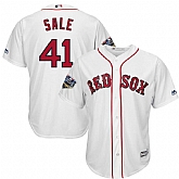Red Sox 41 Chris Sale White 2018 World Series Cool Base Player Jersey Dzhi,baseball caps,new era cap wholesale,wholesale hats